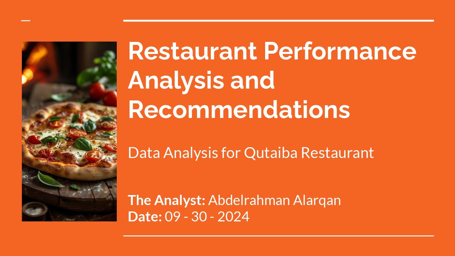 Qutaiba Resturant Analysis